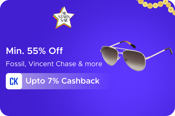 Min 55% Off on Fossil, Vincent Chase & more + Upto 7% Cashback